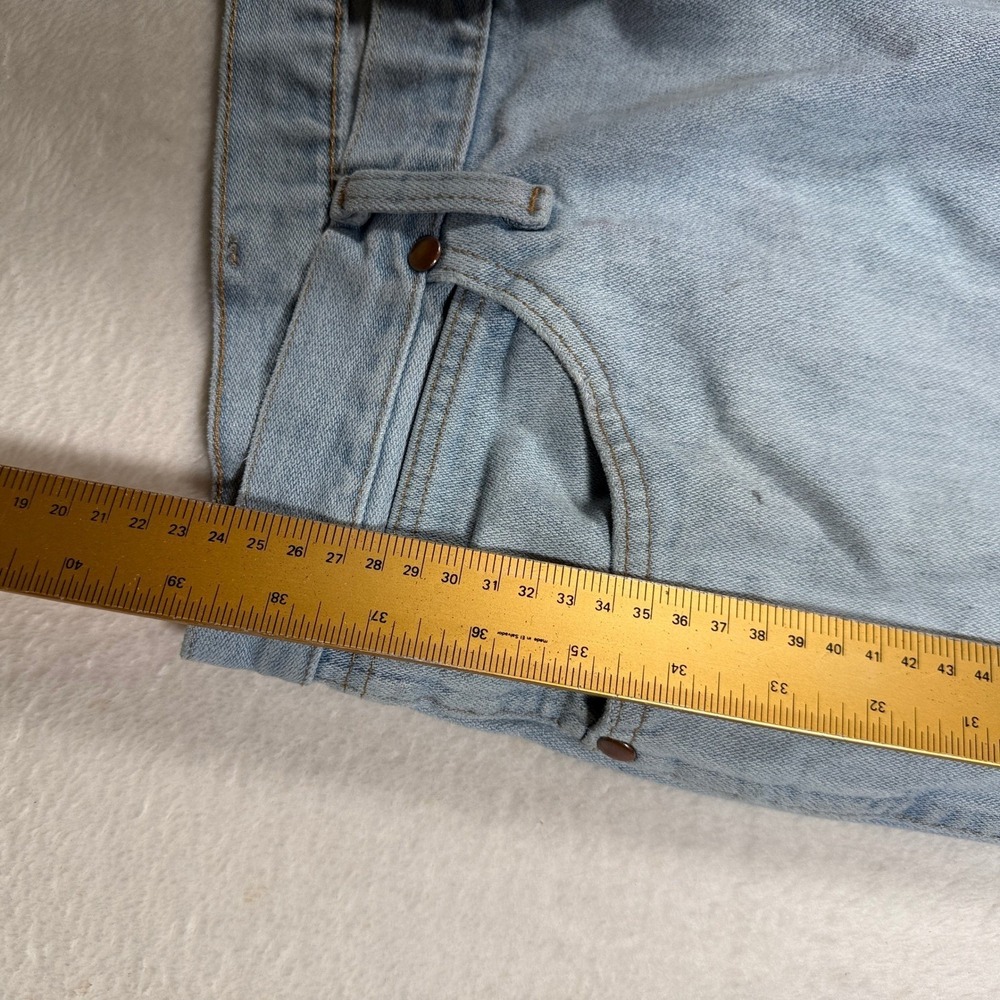 Wrangler Men Jeans Light Wash Straight Leg Denim Pants Size 36x30 Blue - Picture 10 of 13